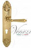 Дверная ручка Venezia на планке PL90 мод. Classic (полир. латунь) под цилиндр