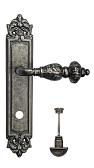 Дверная ручка Venezia на планке PL96 мод. Lucrecia (ант. серебро) сантехническая
