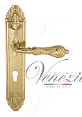 Дверная ручка Venezia на планке PL90 мод. Monte Cristo (полир. латунь) под цилиндр