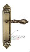 Дверная ручка Venezia на планке PL96 мод. Monte Cristo (мат. бронза) проходная