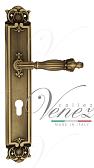 Дверная ручка Venezia на планке PL97 мод. Olimpo (мат. бронза) под цилиндр