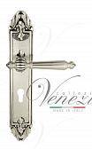 Дверная ручка Venezia на планке PL90 мод. Pellestrina (натур. серебро + чернение) под